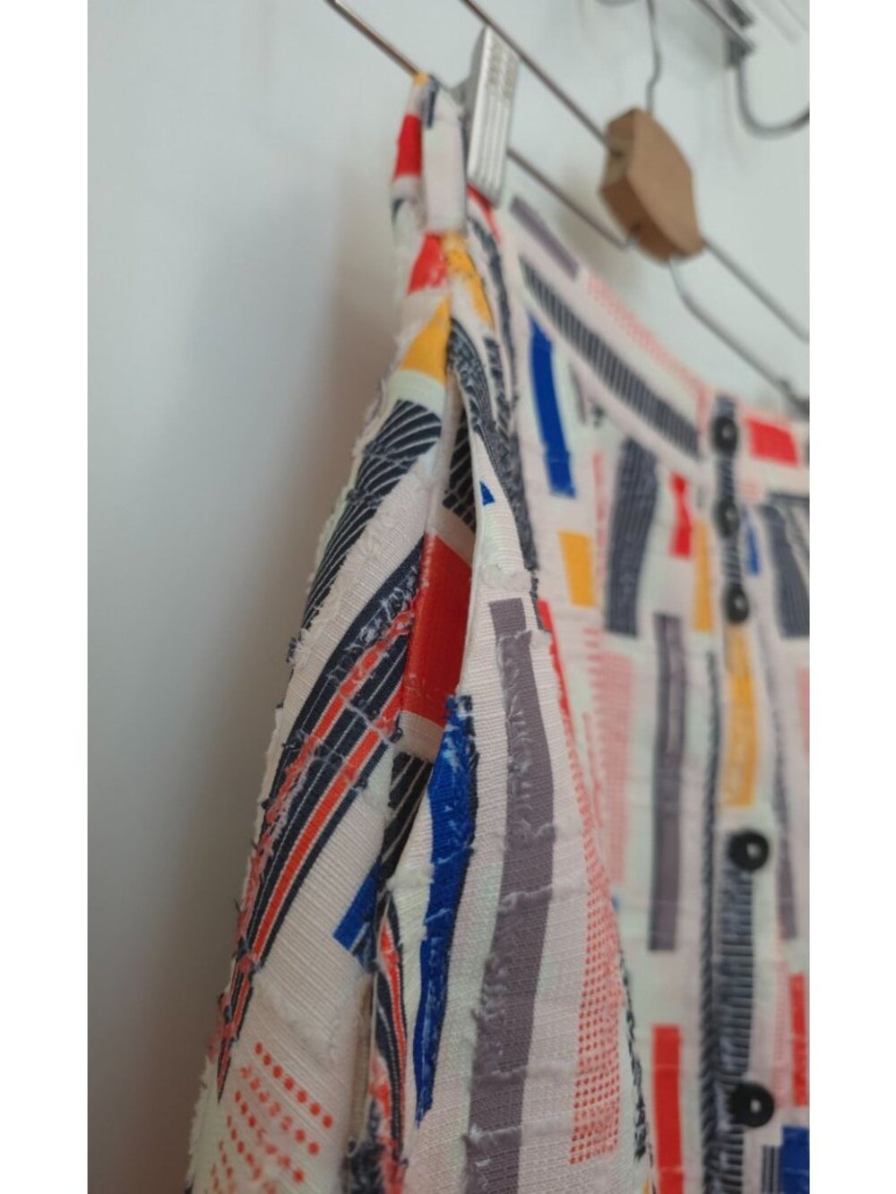Anthropologie HUTCH Willem A-Line Retro-Inspired Geometric Patchwork Skirt Sz 2 - Picture 5 of 9
